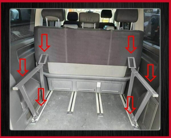 Konsolen klappbar für VW T5 T6 T6.1 Multivan in Grau (K_GR_K)