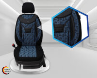 BMW 3er F30 & F31 Baujahr 2011-2019 kompatible Schonbezüge in Schwarz/Blau 904